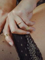 Помолвочное золотое кольцо с бриллиантовой дорожкой AOG-YMR-0010R из Розовое (красное) золото от Ювелирный салон Art of glow 2