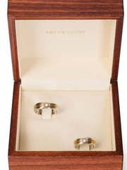 Обручальные кольца с квадратным бриллиантом AOG-obr-048 из Комбинированные от Ювелирный салон Art of glow 2