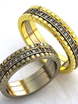 Обручальные кольца с бриллиантовой дорожкой AOG-obr-398 из Желтое золото от Ювелирный салон Art of glow 1