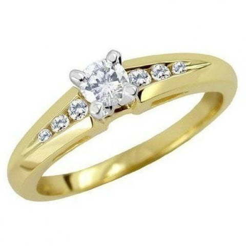 Золотое помолвочное кольцо с бриллиантами AOG-ER-0108 из Желтое золото от Ювелирный салон Art of glow 1