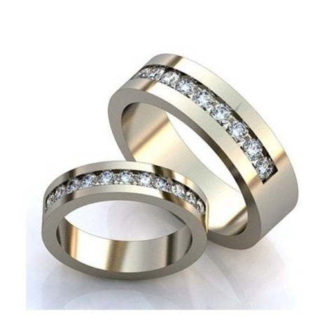 Стильные обручальные кольца с бриллиантами AOG-obr-778 из Белое золото от Ювелирный салон Art of glow 1