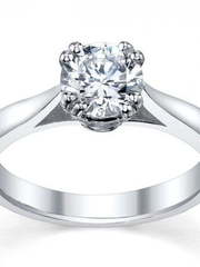 Помолвочное кольцо с крупным бриллиантом AOG-ER-0105 из Белое золото от Ювелирный салон Art of glow 1