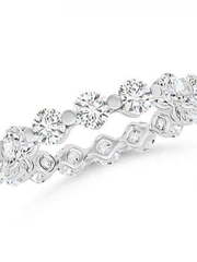 Обручальное кольцо дорожка из бриллиантов AOG-WRB-027 из Белое золото от Ювелирный салон Art of glow 1