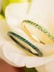 Помолвочное серебряное кольцо дорожка с зелеными фианитами AOG-YMR-0011S из Серебро от Ювелирный салон Art of glow 2