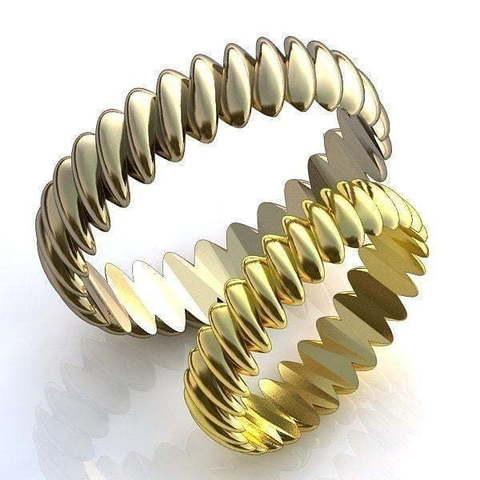 Обручальные кольца из золота AOG-obr-1517 из Белое золото, Желтое золото от Ювелирный салон Art of glow 1