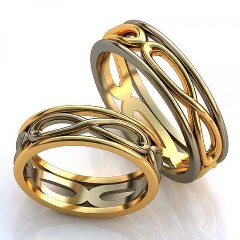 Обручальные кольца из золота AOG-obr-654 из Комбинированные от Ювелирный салон Art of glow 1