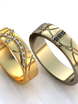 Обручальные кольца с бриллиантами AOG-obr-782 из Белое золото, Желтое золото от Ювелирный салон Art of glow 1