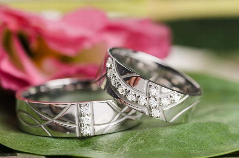 Обручальные кольца с бриллиантами AOG-obr-782 из Желтое золото, Белое золото от Ювелирный салон Art of glow 2