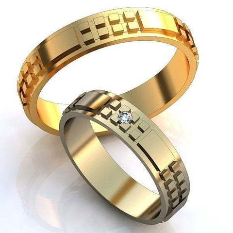 Обручальные кольца с бриллиантами AOG-obr-191 из Желтое золото от Ювелирный салон Art of glow 1