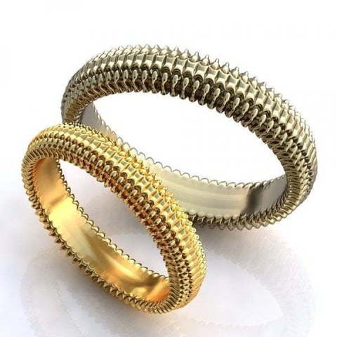 Золотые обручальные кольца AOG-obr-623 из Белое золото, Желтое золото от Ювелирный салон Art of glow 1