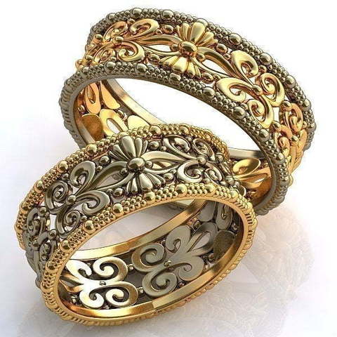 Обручальные кольца из золота AOG-obr-254 из Комбинированные от Ювелирный салон Art of glow 1
