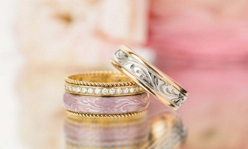 Обручальные кольца из двух видов золота AOG-obr-156 из Комбинированные от Ювелирный салон Art of glow 2