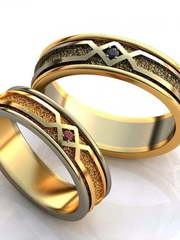 Обручальные кольца с драгоценными камнями AOG-obr-802 из Комбинированные от Ювелирный салон Art of glow 1
