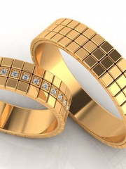 Обручальные кольца с бриллиантами AOG-OBR-416 из Белое золото, Желтое золото от Ювелирный салон Art of glow 2