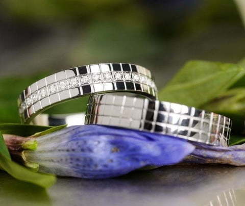 Обручальные кольца с бриллиантами AOG-OBR-416 из Желтое золото, Белое золото от Ювелирный салон Art of glow 3