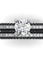 Обручальное и помолвочное кольца AOG-WRB-010-A из Белое золото от Ювелирный салон Art of glow 1