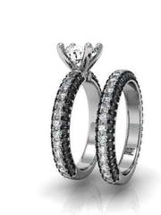 Обручальное и помолвочное кольца AOG-WRB-010-A из Белое золото от Ювелирный салон Art of glow 2