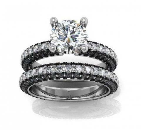 Обручальное и помолвочное кольца AOG-WRB-010-A из Белое золото от Ювелирный салон Art of glow 3