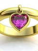 Помолвочное кольцо с сердцем из аметиста AOG-ER-0069 из Желтое золото от Ювелирный салон Art of glow 1