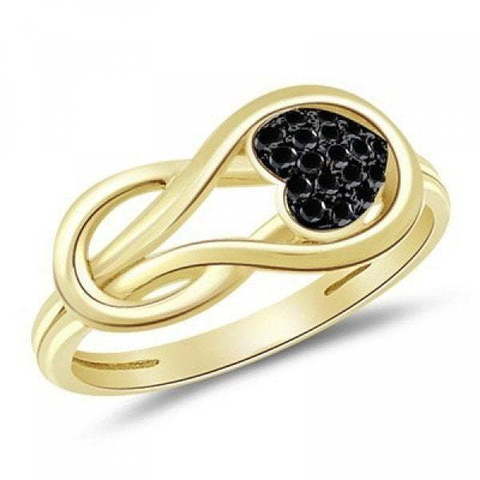 Помолвочное кольцо с сердечком из бриллиантов AOG-CER-001 из Желтое золото от Ювелирный салон Art of glow 1