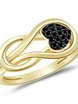 Помолвочное кольцо с сердечком из бриллиантов AOG-CER-001 из Желтое золото от Ювелирный салон Art of glow 1