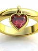 Помолвочное кольцо с рубиновым сердцем AOG-ER-0067 из Желтое золото от Ювелирный салон Art of glow 1