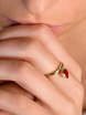 Помолвочное кольцо с рубиновым сердцем AOG-ER-0067 из Желтое золото от Ювелирный салон Art of glow 2