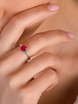 Помолвочное кольцо с рубиновым сердцем и бриллиантами AOG-ER-0062 из Белое золото от Ювелирный салон Art of glow 2