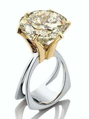 Помолвочное кольцо с большим камнем AOG-ER-0091-CZ из Комбинированные от Ювелирный салон Art of glow 1