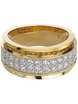 Помолвочное кольцо с бриллиантовой дорожкой AOF-DR-0024 из Желтое золото от Ювелирный салон Art of glow 1