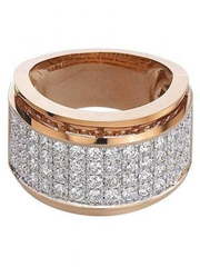 Обручальное кольцо с бриллиантами AOF-DR-0025 из Розовое (красное) золото от Ювелирный салон Art of glow 1