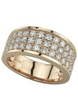 Широкое обручальное кольцо с россыпью бриллиантов AOF-DR-0039 из Желтое золото от Ювелирный салон Art of glow 1