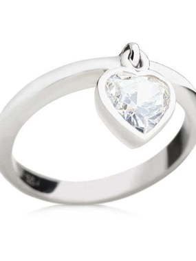 Помолвочное кольцо с сердцем AOG-YMR-0040S из Серебро от Ювелирный салон Art of glow 1