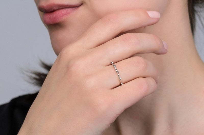 Помолвочное золотое кольцо AOG-YMR-0039 из Белое золото от Ювелирный салон Art of glow 3