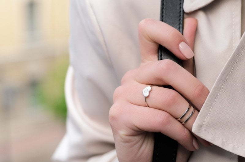 Помолвочное золотое кольцо с монетой AOG-YMR-0036 из Белое золото от Ювелирный салон Art of glow 2