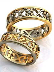Обручальные кольца с бриллиантами AOG-obr-567 из Комбинированные от Ювелирный салон Art of glow 1