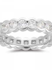 Обручальное кольцо дорожка из бриллиантов WR-0008 из Белое золото от Ювелирный салон Art of glow 1