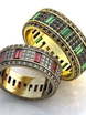 Обручальные кольца с эксклюзивными драгоценными камнями AOG-WRB-005 из Желтое золото от Ювелирный салон Art of glow 1