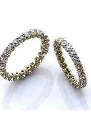 Шикарные обручальные кольца с бриллиантами по кругу R-KO-1108 из Белое золото от Ювелирный салон Art of glow 1