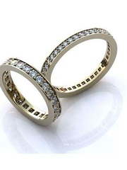 Обручальные кольца дорожка из бриллиантов R-KO-1021 из Белое золото от Ювелирный салон Art of glow 1