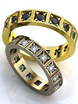 Золотые обручальные кольца необычного дизайна AOG-obr-502 из Желтое золото от Ювелирный салон Art of glow 1