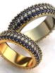 Обручальные кольца с россыпью сапфиров и бриллиантов AOG-obr-172 из Желтое золото от Ювелирный салон Art of glow 1