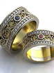 Дизайнерские золотые обручальные кольца AOG-obr-780 из Комбинированные от Ювелирный салон Art of glow 1