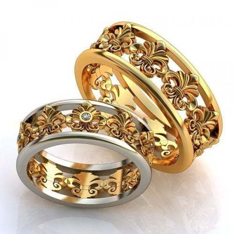 Обручальные кольца из золота AOG-obr-763 из Комбинированные от Ювелирный салон Art of glow 1