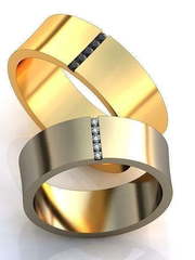 Широкие обручальные кольца AOG-obr-136 из Желтое золото от Ювелирный салон Art of glow 1