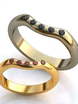 Обручальные кольца с камнями AOG-obr-789 из Желтое золото от Ювелирный салон Art of glow 1