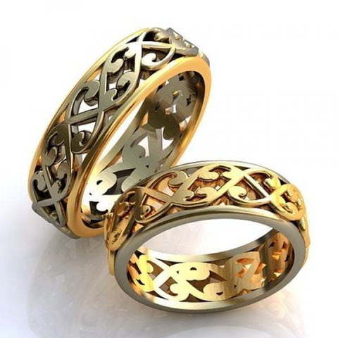Обручальные кольца из золота AOG-obr-578 из Комбинированные от Ювелирный салон Art of glow 1