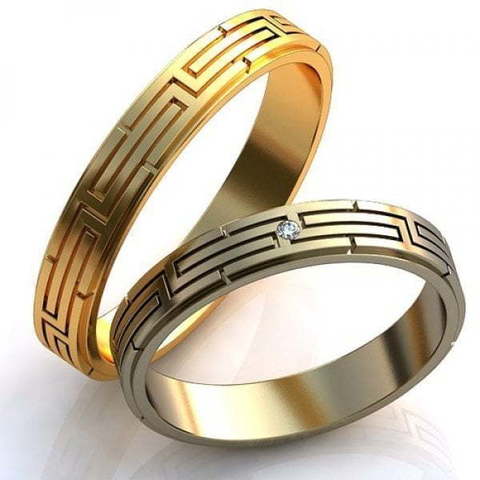Необычные обручальные кольца AOG-obr-297 из Желтое золото от Ювелирный салон Art of glow 1