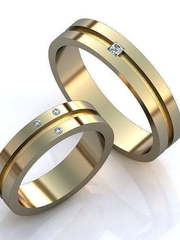 Обручальные кольца с бриллиантами AOG-obr-029 из Желтое золото от Ювелирный салон Art of glow 1