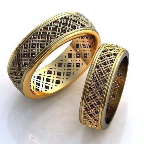 Необычные обручальные кольца AOG-obr-085 из Желтое золото от Ювелирный салон Art of glow 1